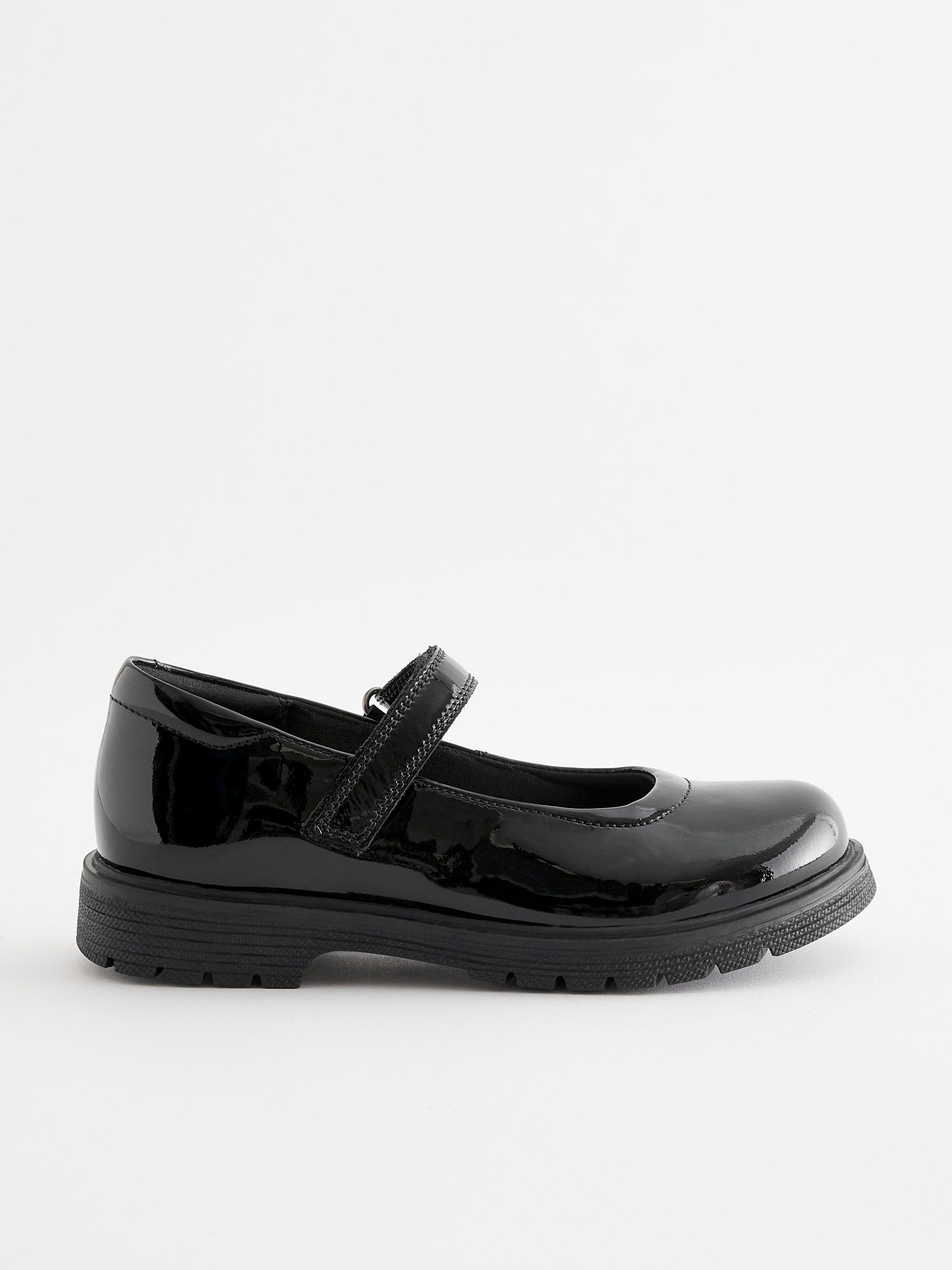 NEXT Mädchen Weite Passform (G) Klobige Mary-Jane-Schuhe aus Leder für die Schule, Weite Passform