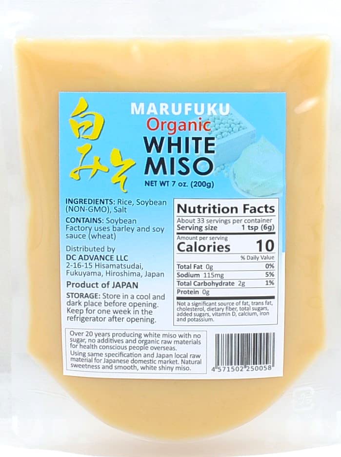 Amazon - MARUFUKU From Japan Organic Shiro White Miso, 7.0 OZ