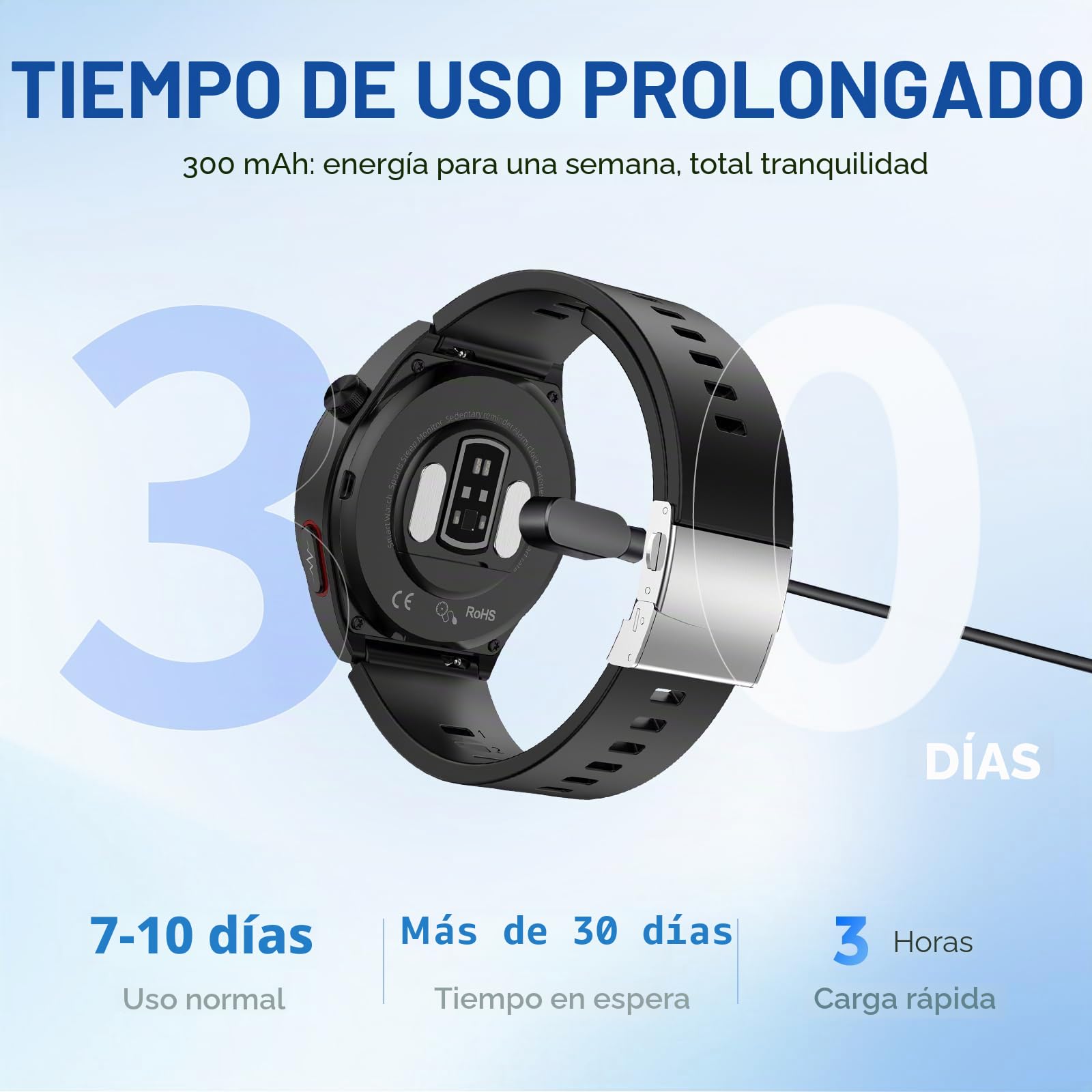 Reloj Inteligente Hombre Mujer, IPS HD 1.39”Smartwatch, Batería con 30 días Duración, 100 Modos Deportivos, 30 Idiomas, Proporciona SpO2/Temperatura/Sueño/ácido úrico (Rojo)