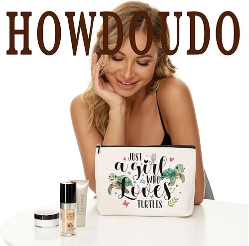 Miniatura 2 de Regalos de tortugas marinas, regalos para mujeres, solo una niña que ama las tortugas, bolsa de maquillaje, decoración de tortugas marinas, regalo