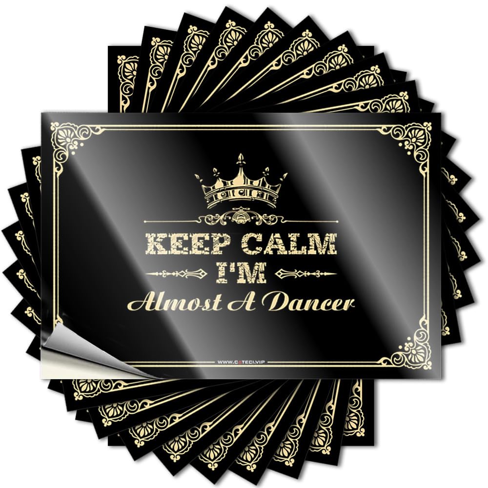 Punk Decal, Stuff for Men Door Keep Calm I'm Almost A Dancer | Funny Quote Indoor Decals(8X12CM)