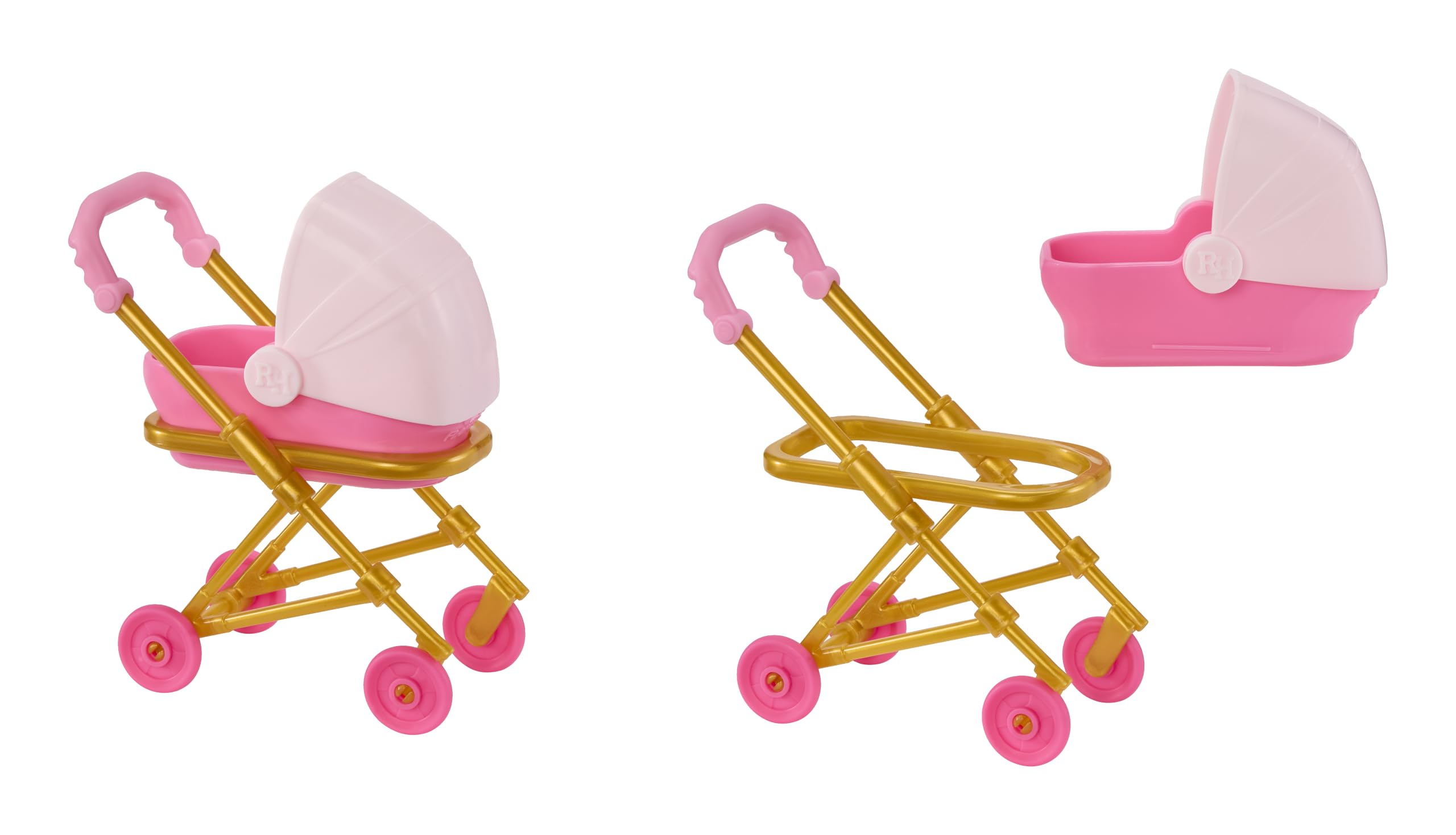Rainbow High Jr. High Bestie Babysitters – Stella Monroe, 23cm Bambola | Include bambola bebè, passeggino funzionante, navicella rimovibile, biberon, pettine, vestiti e accessori, dai 4 ai 12+ anni
