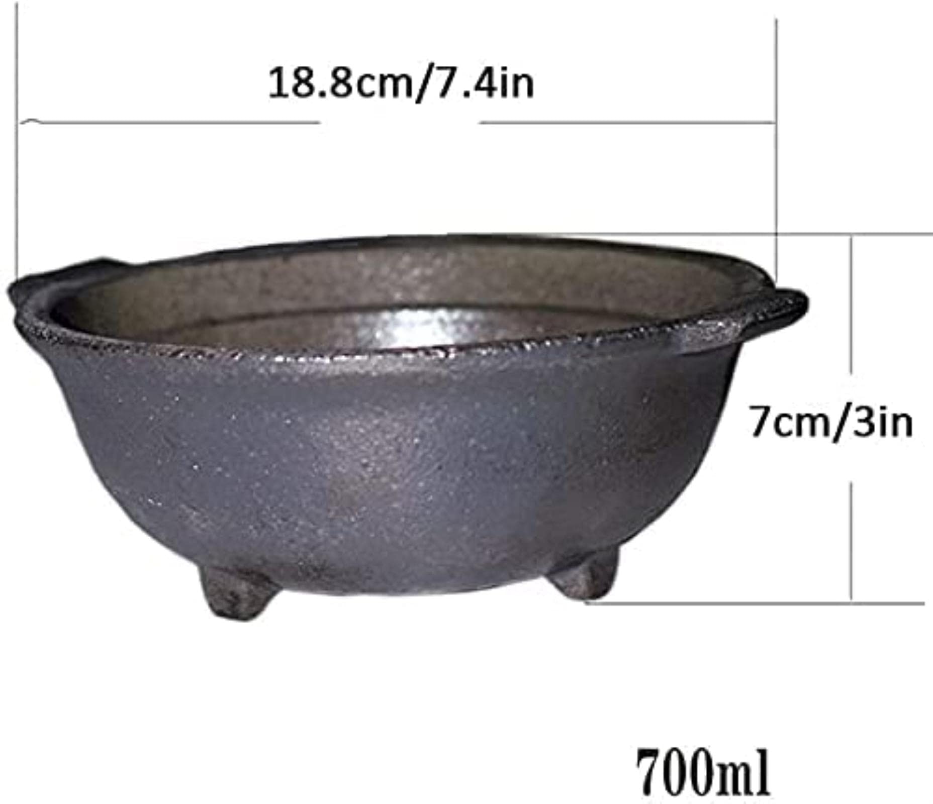 Wok Cooking Pot Ceramic Black Ceramic Wok Pot 0.7 Quart Casserole with Lid for all Stove Tops (Color: Black #3 Size: 0.7L)