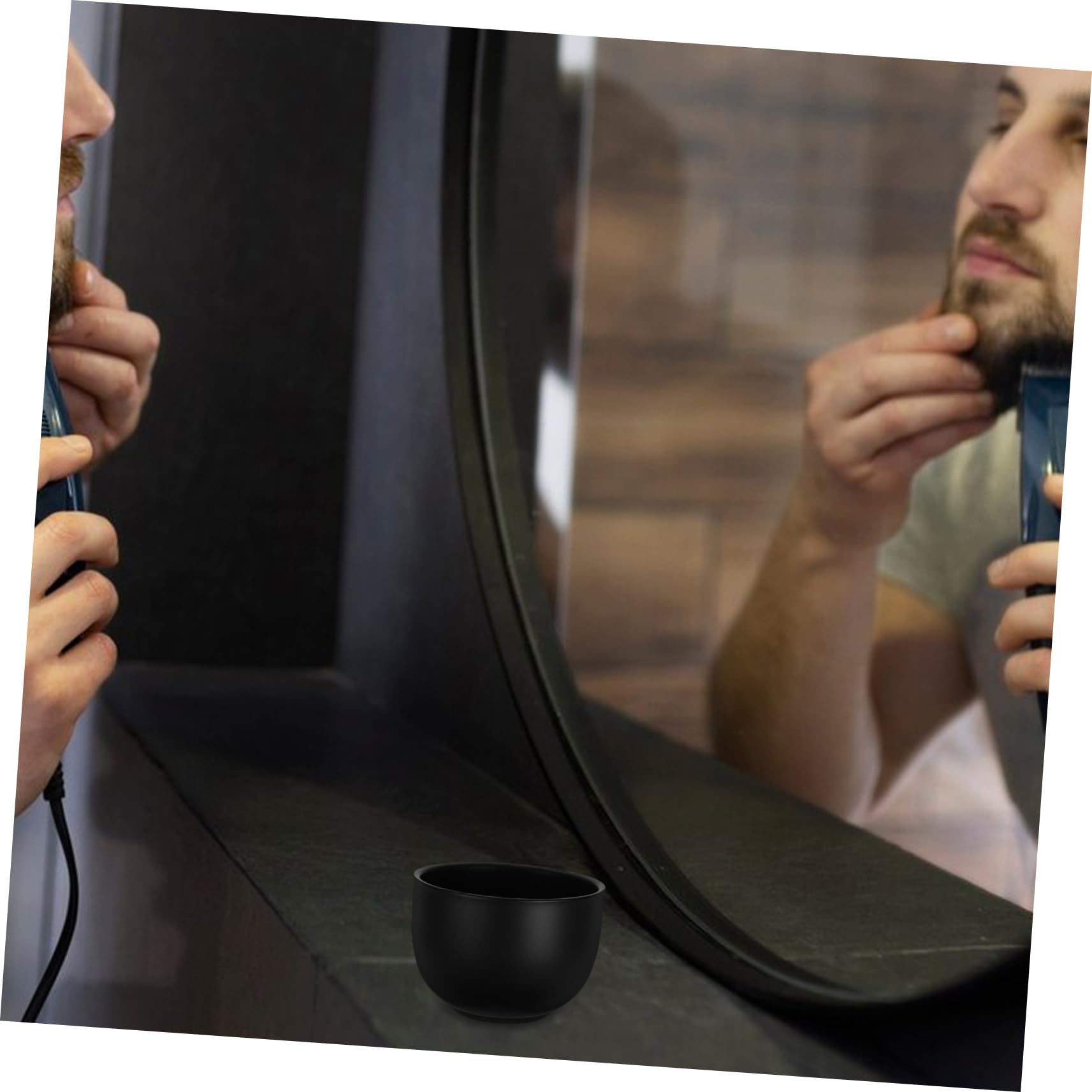 NOLITOY Men's Shaving Soap Bowl Delicate Stainless Steel Shave Bowl Multi-use Present for Barber