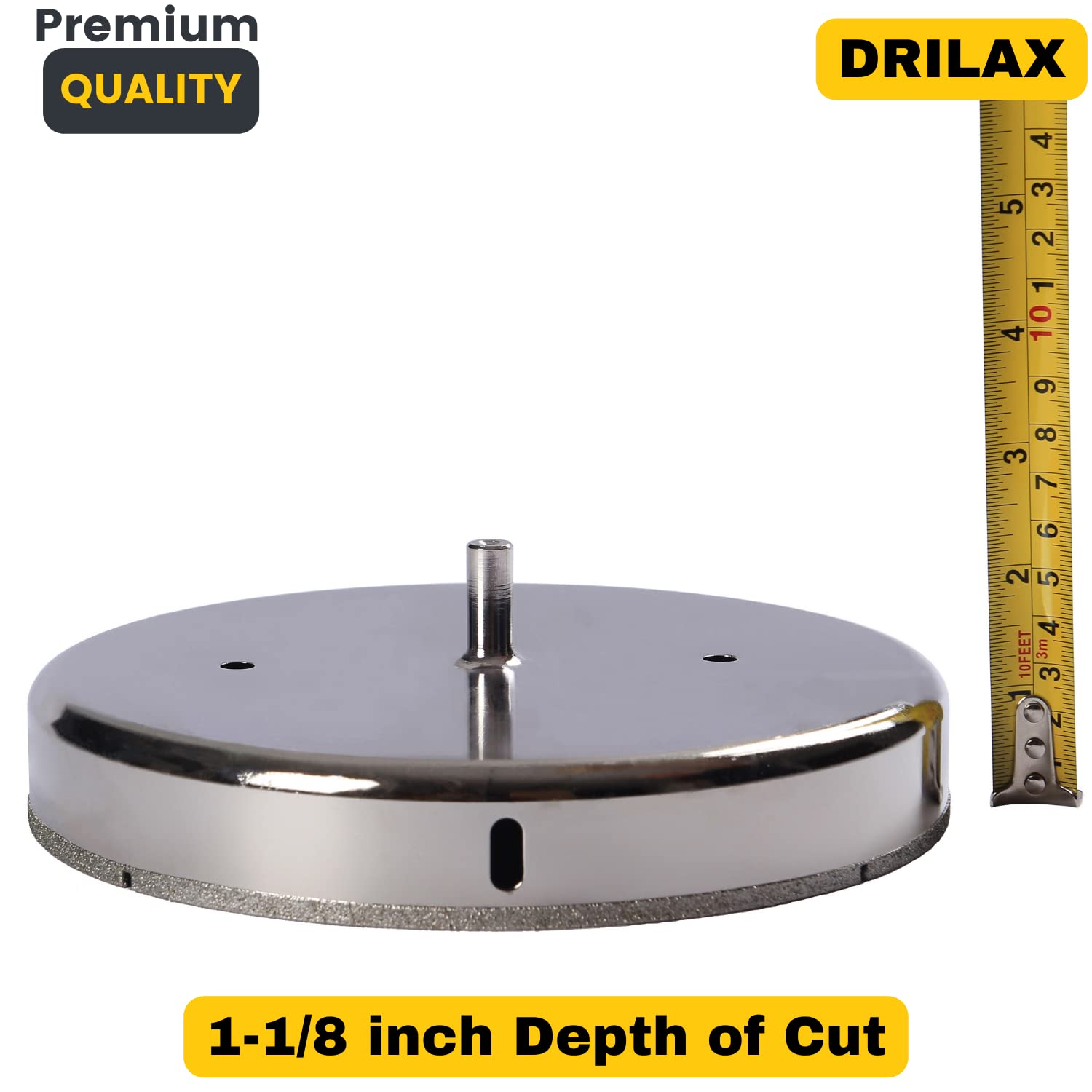 Drilax - Broca perforadora para sierra perforadora de diamantes, granito de vidrio, cerámica y porcelana, 7 pulgadas, para cocina, baño, ducha