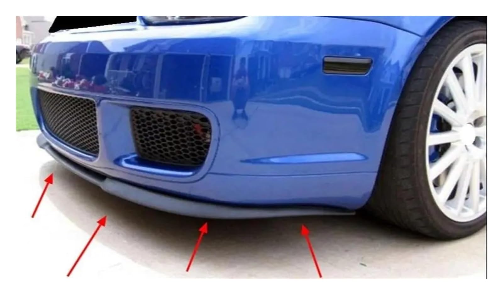 para VW para Golf MK4 R32 para Cupra Spoiler Lip Set Universal 3 Piezas Difusor Negro Kit Carrocería Protector Ajuste Parachoques Delantero Coche Alerón Parachoques