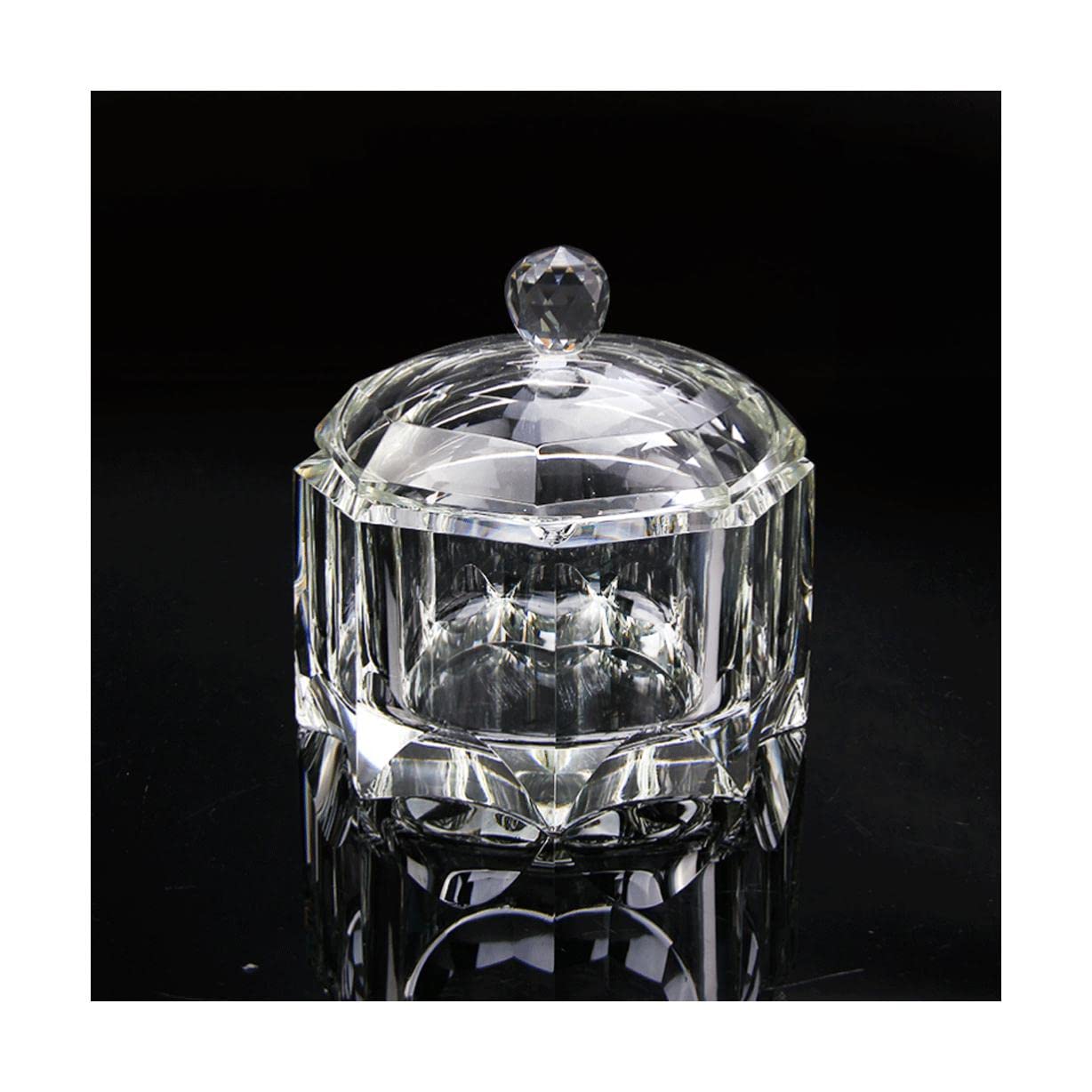 Cendrier en verre cristal octogonal avec couvercle luxe pour cigares et intérieur