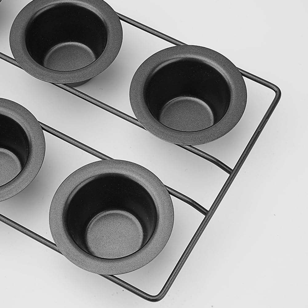 6 Tazas De Bandeja Para Hornear Muffins De Acero Cardón, Revestimiento Antiadherente Y No Tóxico Molde Para Muffins Para Hornear En Casa