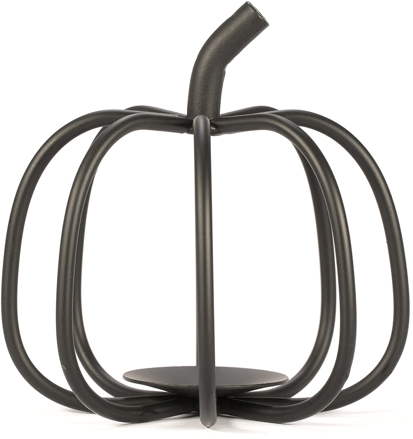 Pumpkin Candle Holder - Solid Wrought Iron Halloween Tea Light Decoration Amish Handmade in Lancaster Pennsylvania USA