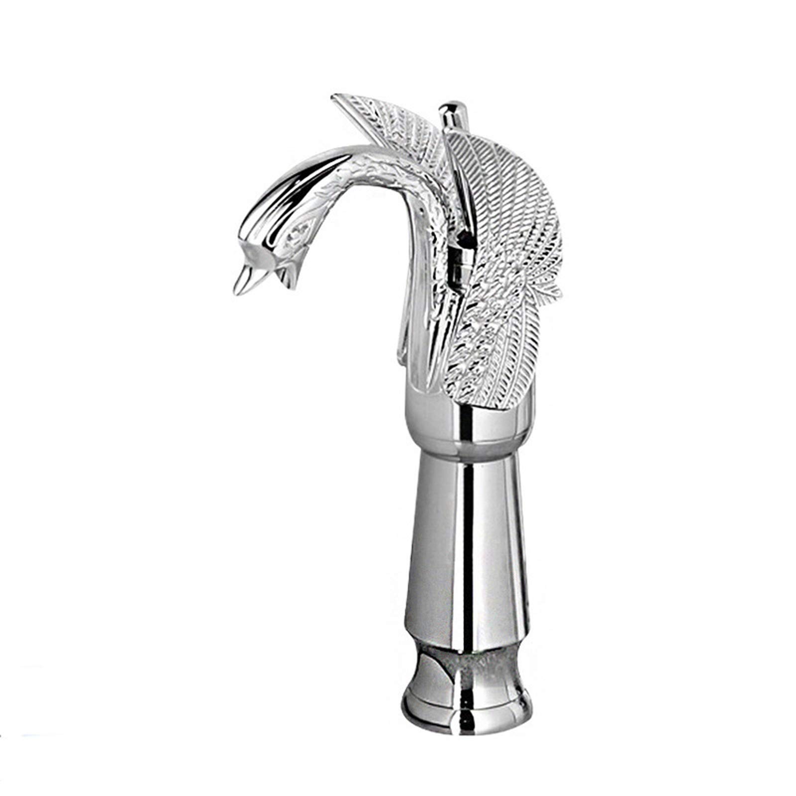 Mélangeur de lavabo monotrou chromé en laiton pour l'eau chaude et froide de salle de bain