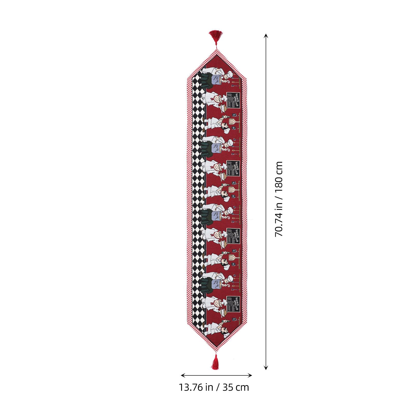 STOBAZA 5 Piezas Mantel de Cocina, Decoración de Mantel de Jacquard, Tejido Combinado, Plegable, Reutilizable, Fácil de Limpiar, para Uso Diario y Navidad