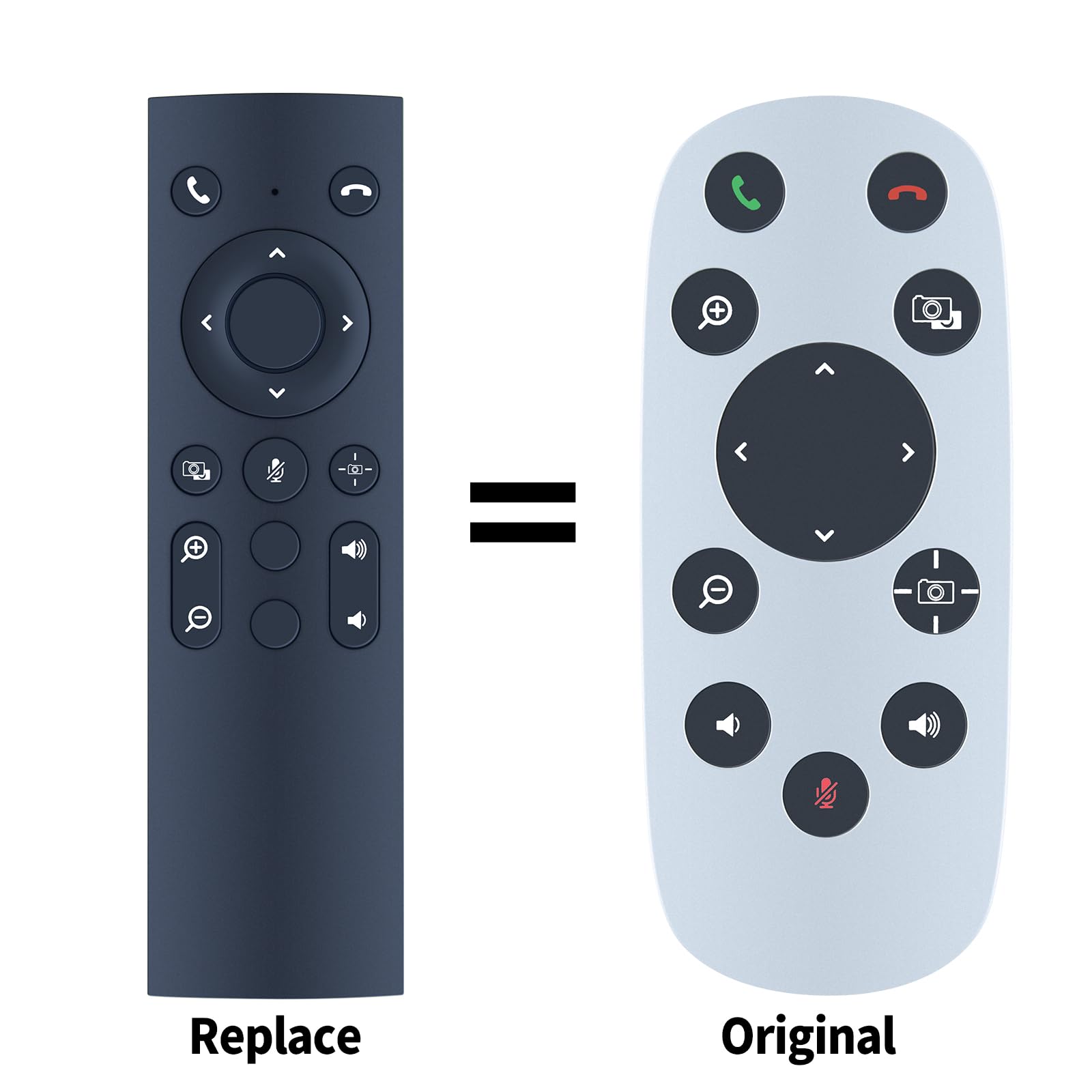 Remote Control For Logitech CC3000E 993-000909 HD Video Conference Camera, black - Image 2