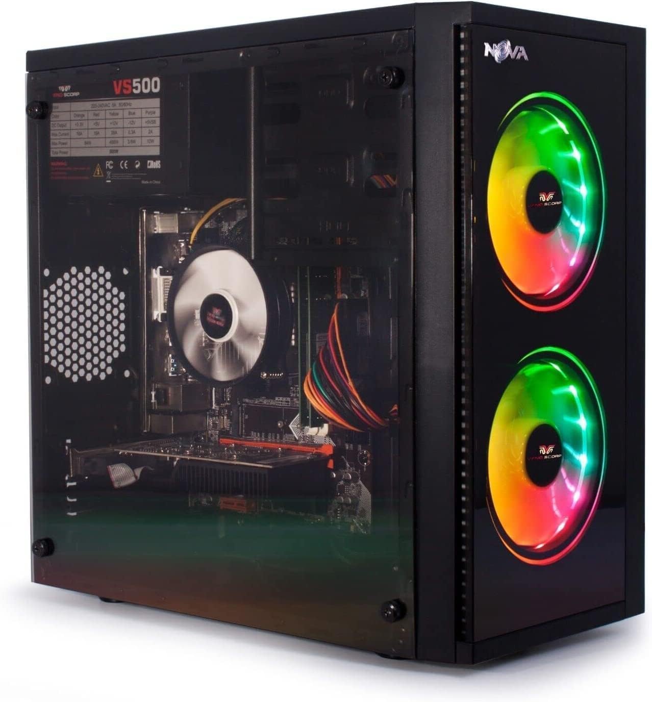 Veno Scorp Gaming PC AMD Ryzen 5 5600G RX VEGA 7 Graphics - 16GB 3200MHz RAM - 1TB NVMe SSD - 550W 80+ PSU - Windows 11 - WiFi - NEONZILLA — view 4