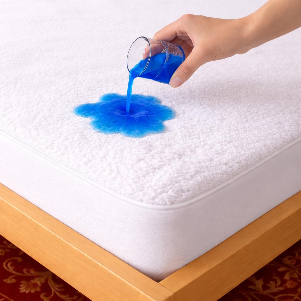 Sheet Story White Bamboo Waterproof Mattress Protector Super King Size - 40Cm Deep Pocket - Hypoallergenic, Terry Bamboo Fabric - Superking Mattress Protectors