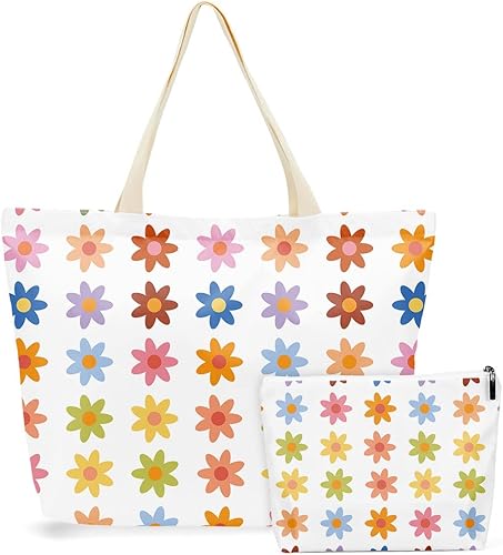 Bolsa de maquillaje para camping, accesorios para caravanas, remolques de viaje, decoración de cámper, cosas de camping, regalos de camping RV, Flor