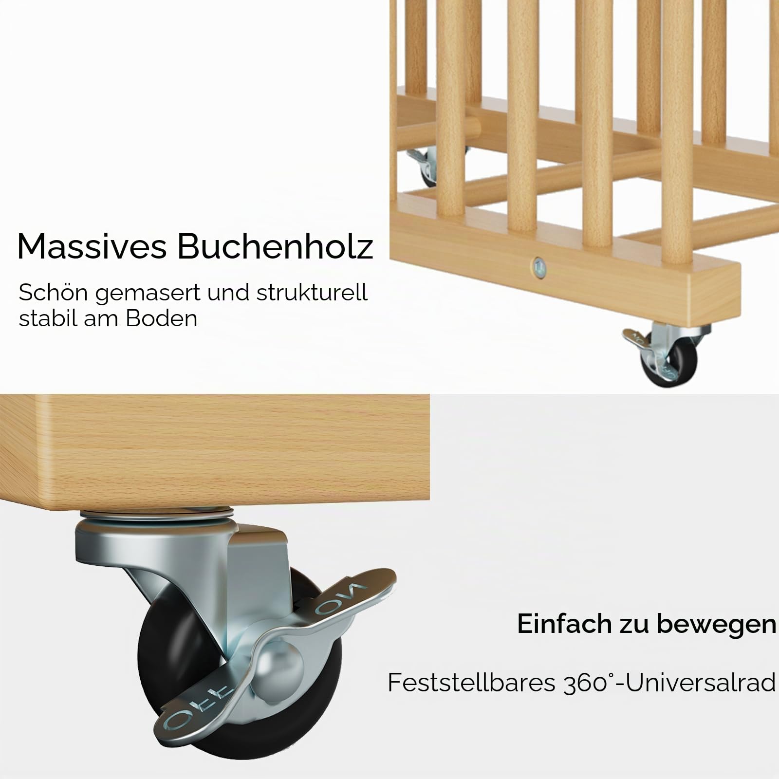 Kunst-Aufbewahrungsregal mit Rollen, Kunsttrockengestell, Holzaufbewahrungsständer für Leinwandaufbewahrung, Zeichenbrett-Aufbewahrungsregal, Drucksachen, Papierblock für Kunststudio, Galerie,