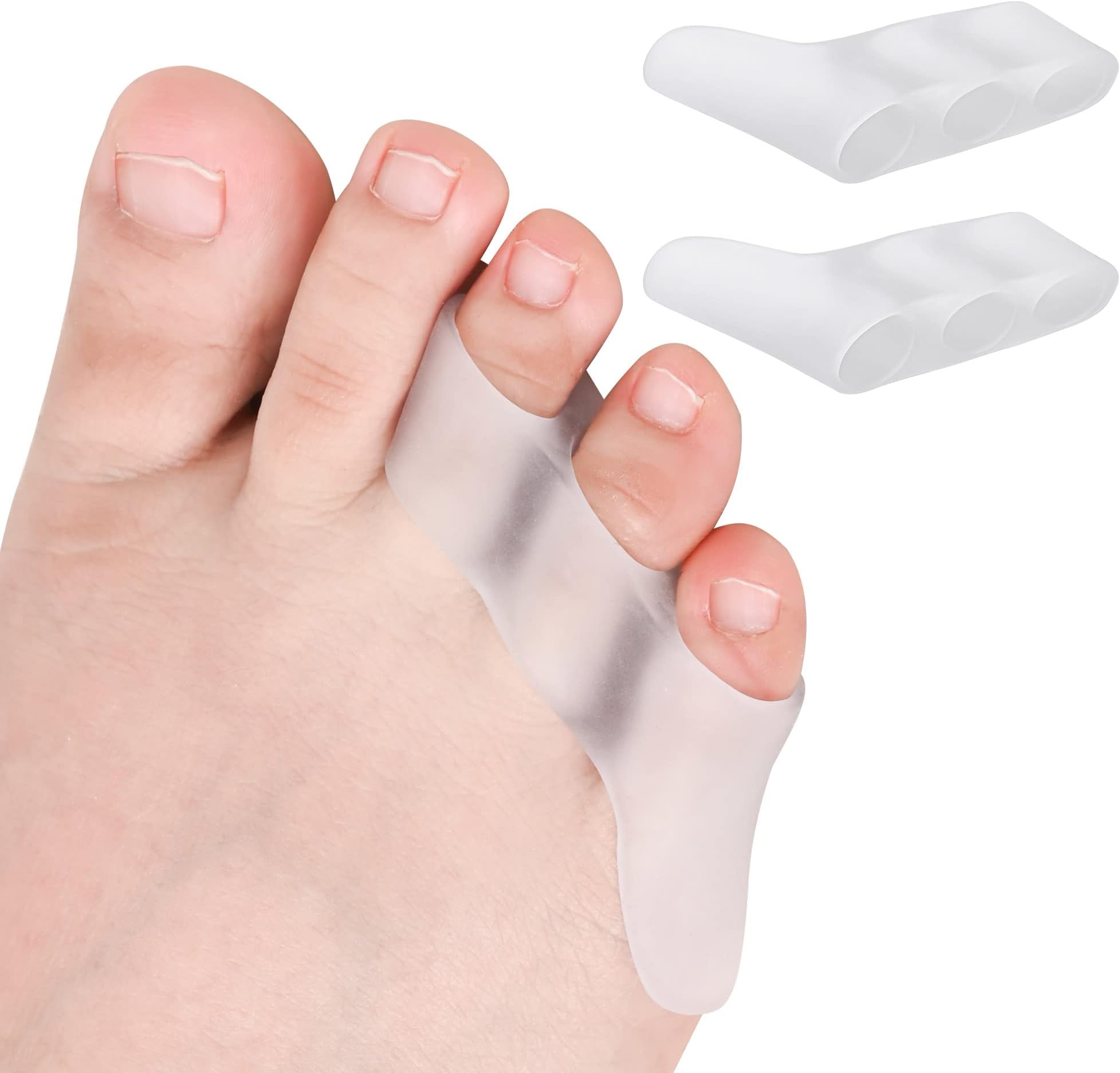 6PCS Pinky Toe Separator Bunionette Corrector Sup Soft Gel Little Toe Straightener for Overlapping Toe Tailors Bunion Corrector for Foot Pain Relief, Protecting Calluses,Blisters,Corns