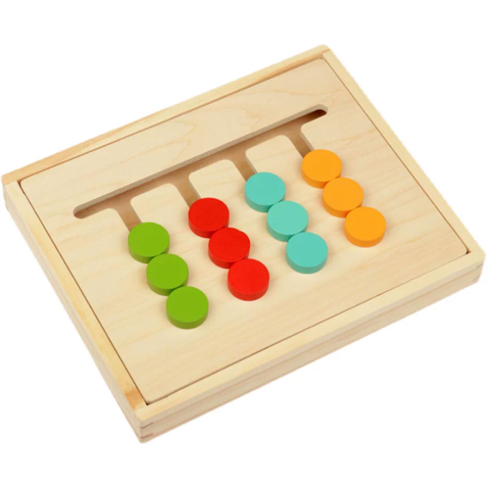 Juego Lógico de Madera Montessori de Cuatro Colores