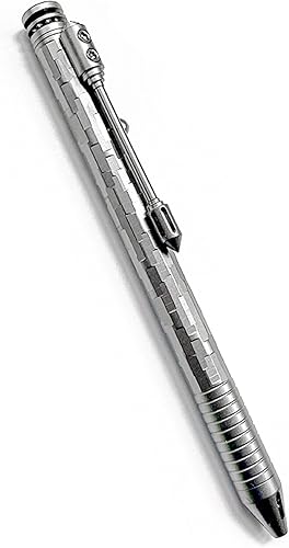 Titanio TC4 Multifacético Meteorito Portátil Pluma Táctica Llavero Pluma 5.7'