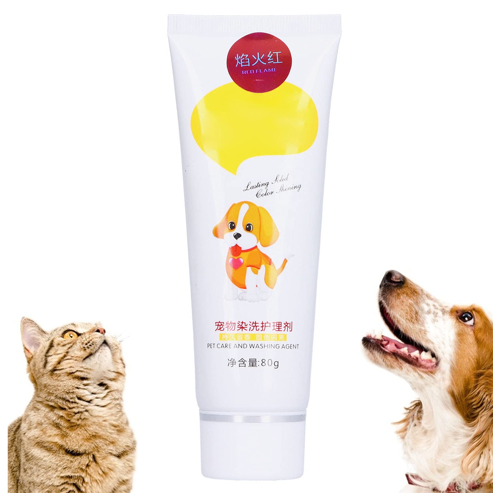 Generic Pet Hair Coloring Cream, Dog Hair Coloring Cream DIY for Grooming for Pet (fireworks red)