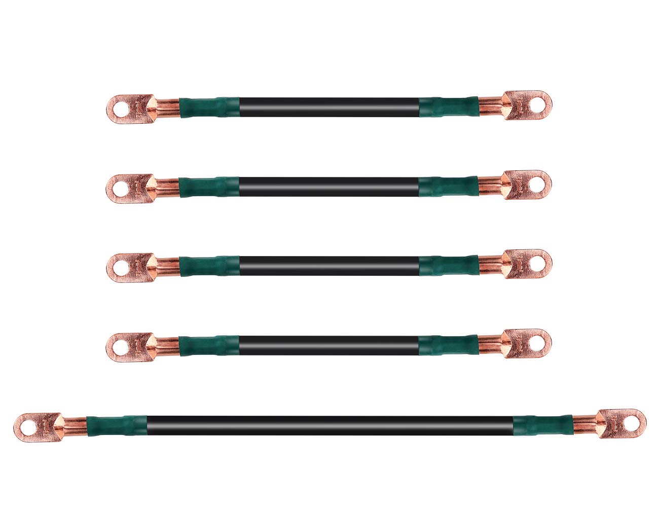 10L0LGolf Cart Battery Cables for EZGO 1994 & UP, EZGO Battery Cables Wiring Kit for 36 & 48 Volt TXT with 4 Gauge 5 PC Golf Cart Battery Cable Set, Ultra-Long Pure Copper Wire lugs, 6 Surface Heavy