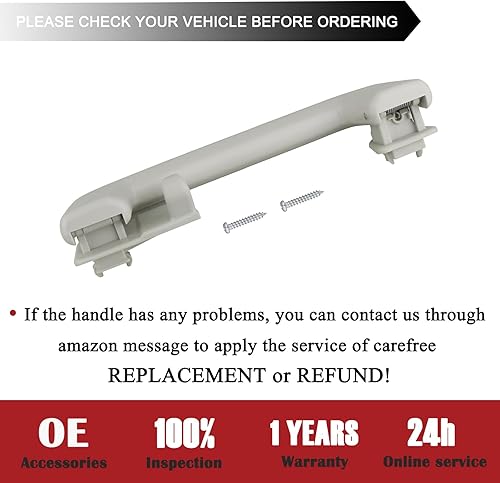 Miniatura 5 de TQPONLY Agarres interiores  Compatible con accesorios Ford Escape 2013-2019 lado trasero  Asa de asistencia de techo con gancho para abrigo