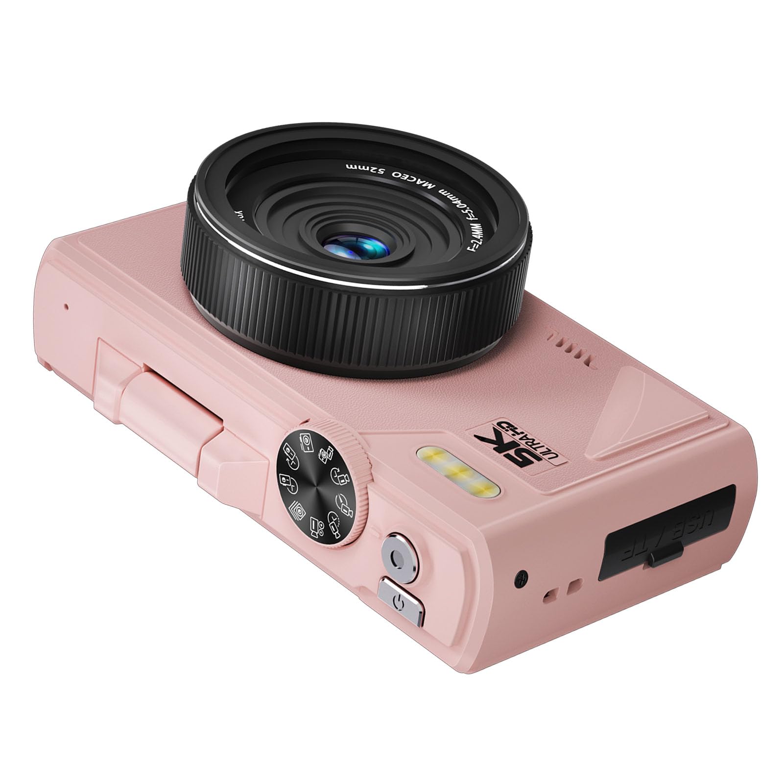 LICAEVEY Fotocamera Digitale 5K da 75 MP con Zoom 18X e Messa a Fuoco Automatica, Fotocamera Mirrorless per Fotografia, per Vlogging HD con Schermo Ribaltabile, Stabilizzazione Multipla, retrò per