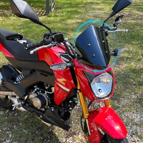 Midimttop オートバイ フロントフェアリング 適用車種Z125 Z-125 2019 2020 2021 アクセサリー ウィンドスクリーン 風防バイザー Z 125 ウィンドディフレクター (煙)