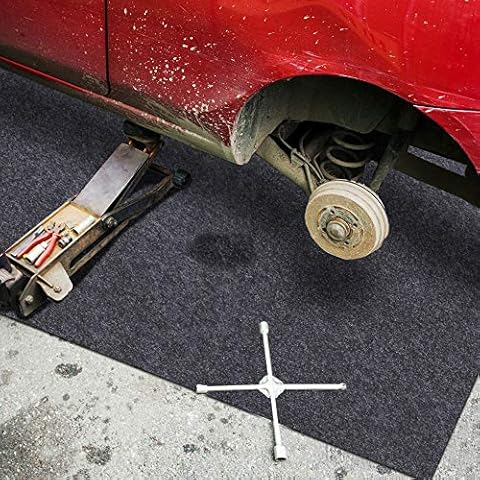 sempoda Oil Spill Mat,Garage Floor Mat,Premium Absorbent Mat - Contains Liquids,Protects Floor,Absorb Materials,Anti-Slip and Waterproof Backing,Car Repair Mat,Washable (Oil Spill Mat 36" x 60") Cover