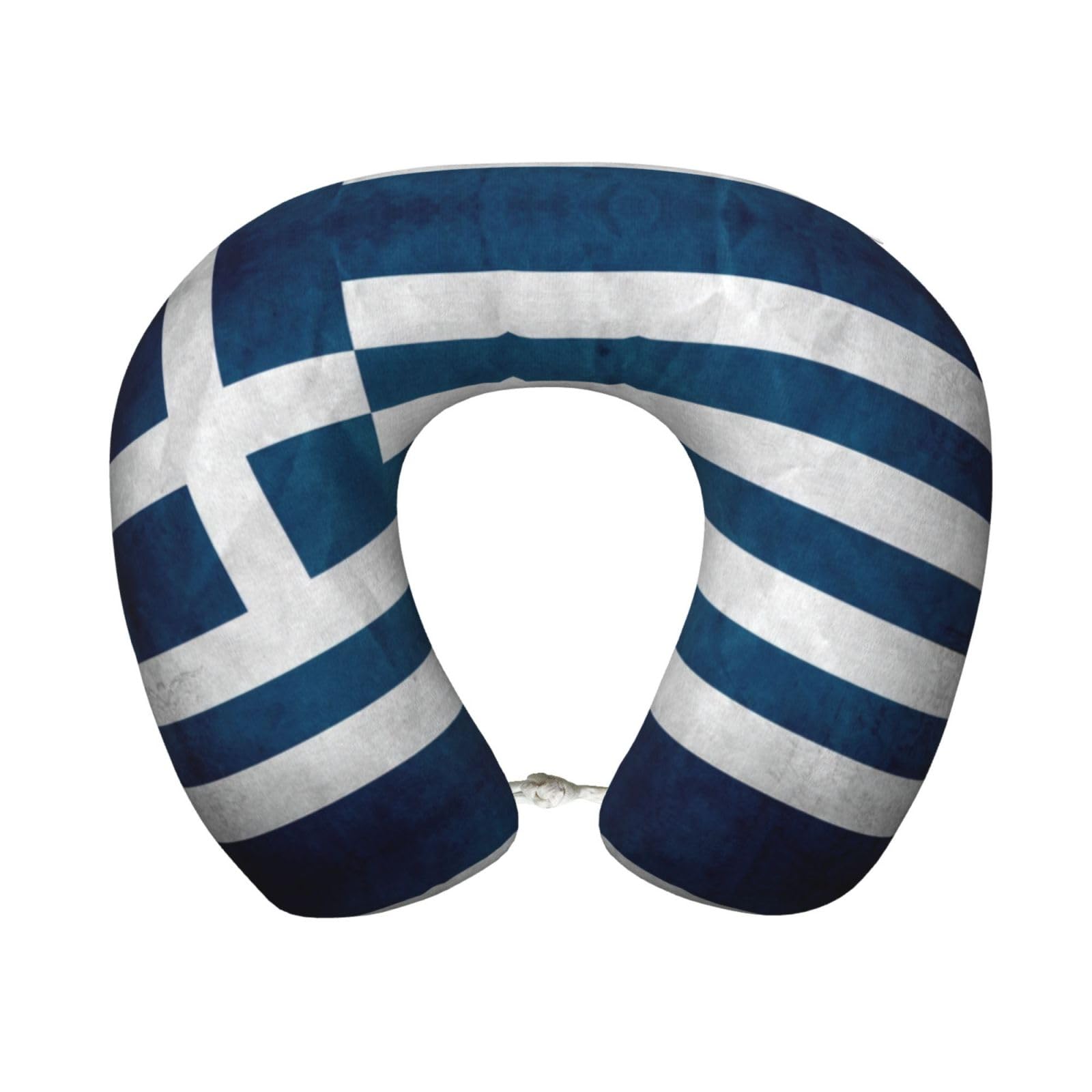 Oreiller de voyage en mousse mémoire ergonomique et soutien cervical drapeau grec