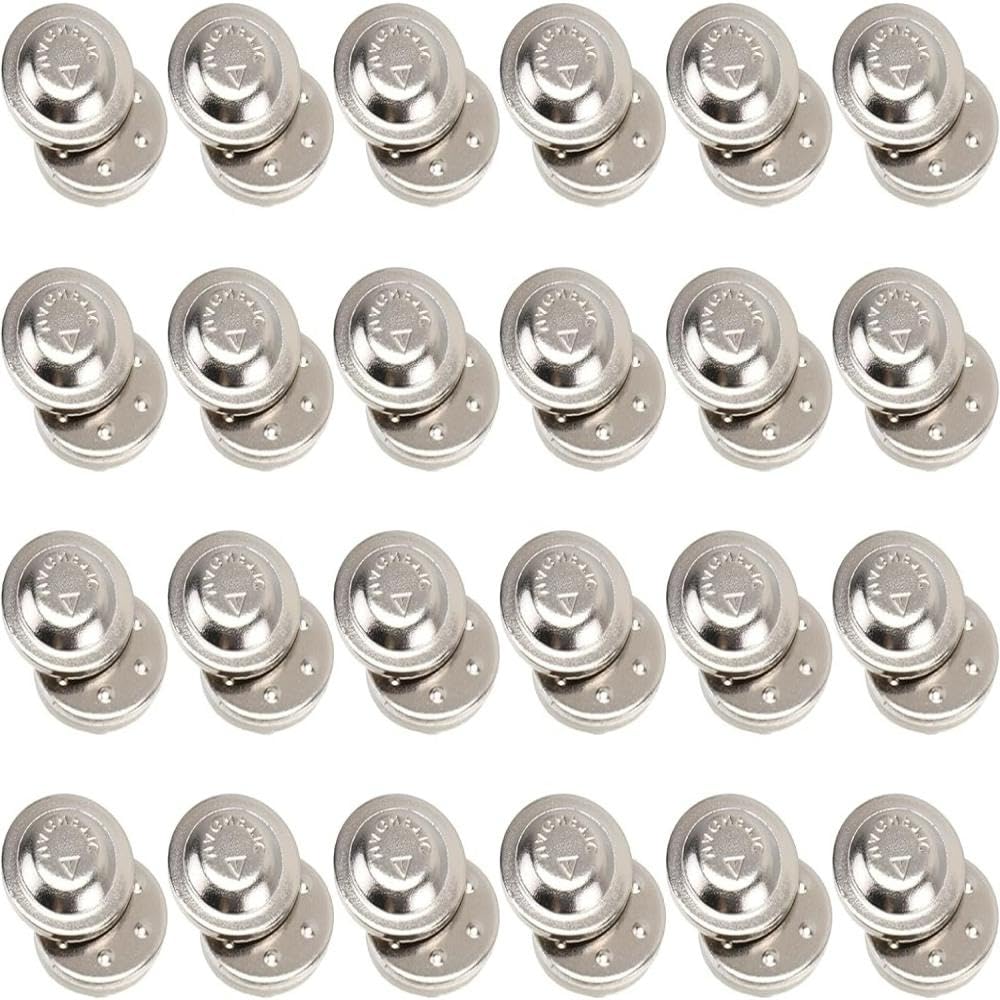 Oasisgalore24pcs Round Magnetic Snaps Magnetic Brooch Pin Round Magnet for Scarf Lapel Button