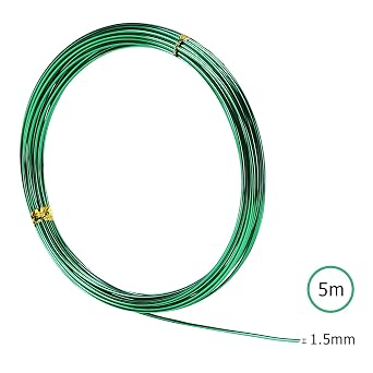 Aluminum Craft Wire 1.5mm, Bendable Modelling Metal Wire, 50m/164ft
