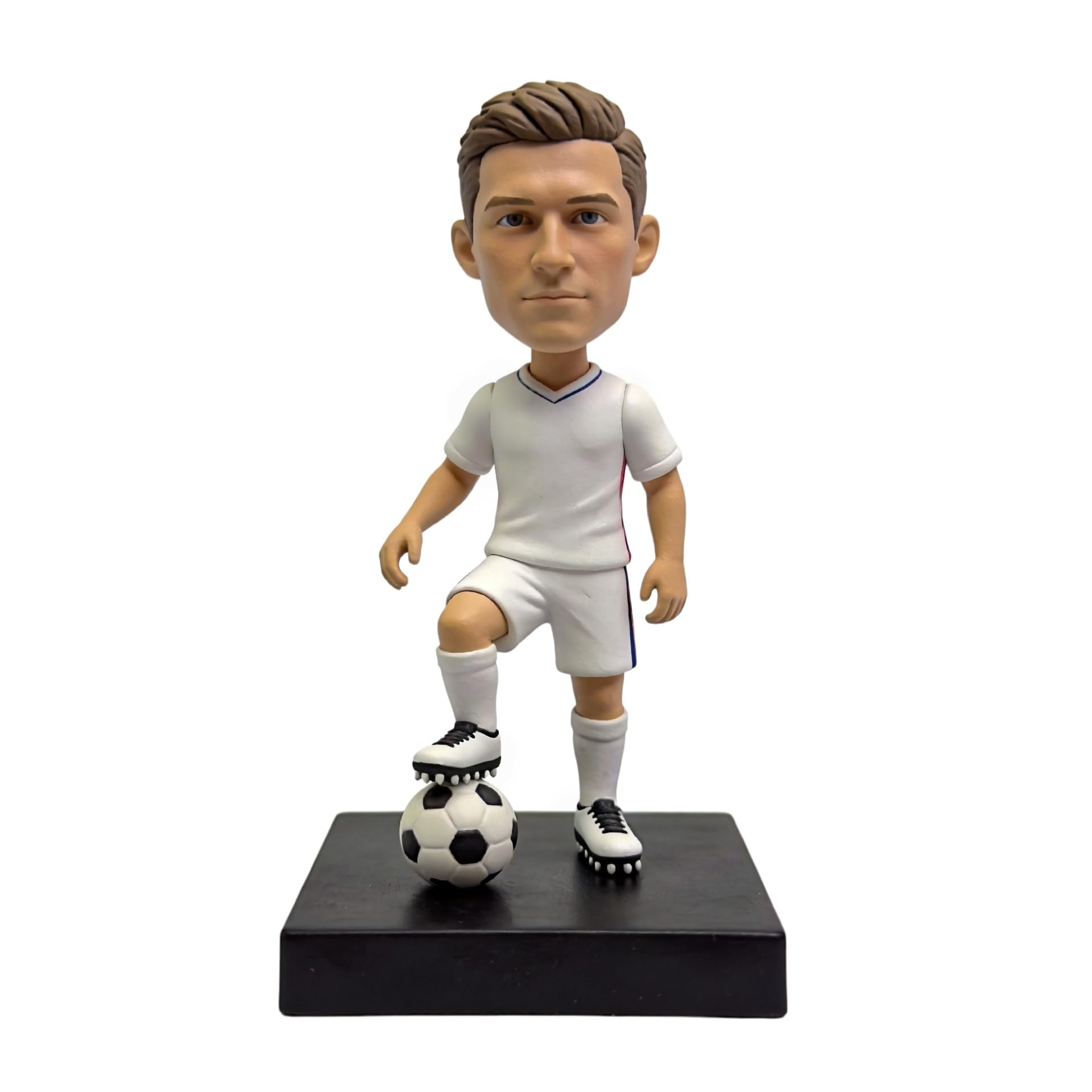 Wackelkopf, 3D-Figur aus Foto, Wackelkopf-Figur für männliche Fußballspieler, personalisierte Fußball-Sport-Skulptur, Schreibtisch-Heimdekoration, Geschenke für Fußball-Fans, Sportbegeisterte
