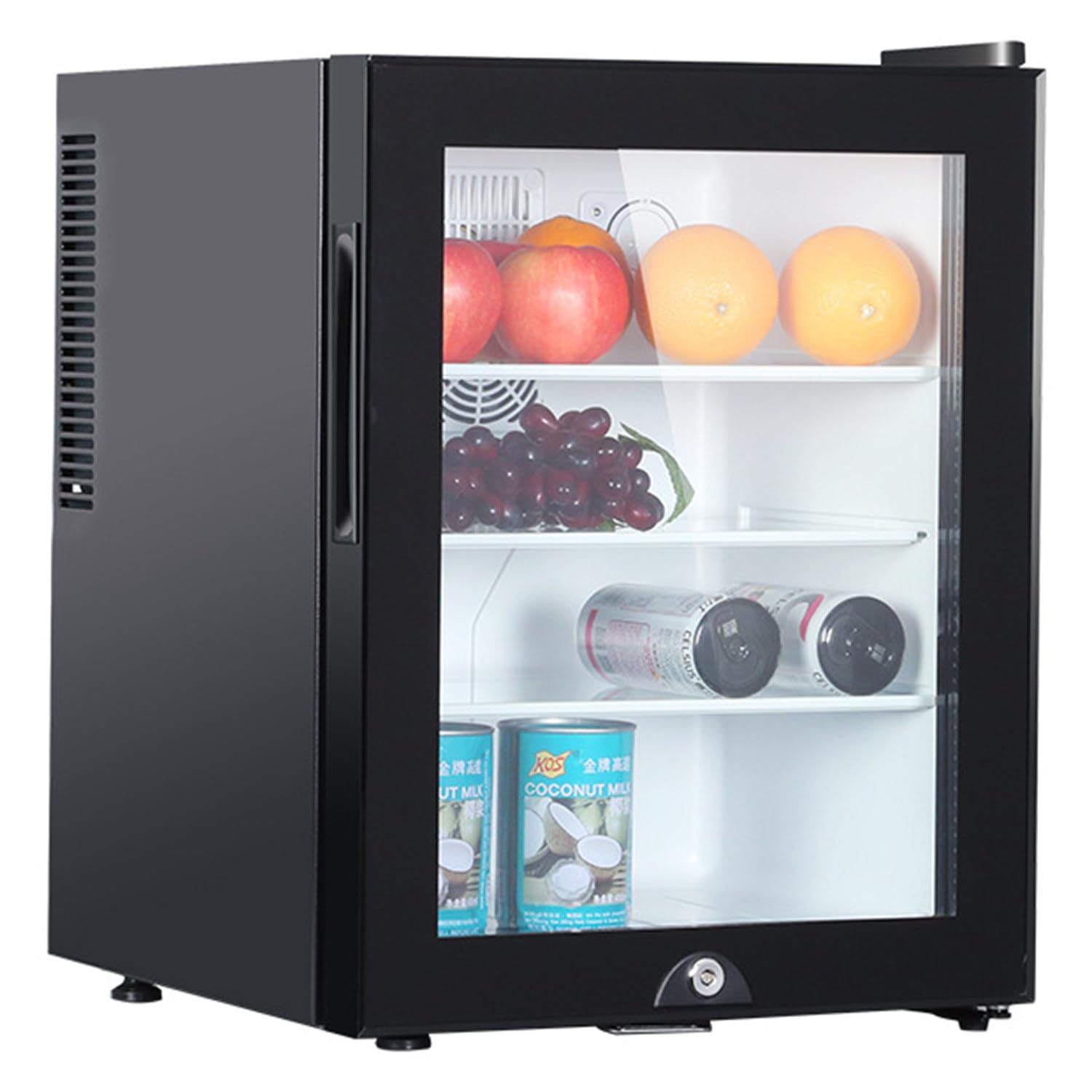 Qiang Frigo Compatto 20L 30L 40L, Mini Frigo Ultracompatto 55 W, Silenzioso 28 Db, No Frost, Doppio Vetro Isolato, 10-15°C, per Campeggio, Skin Care, Casa e Ufficio 30L