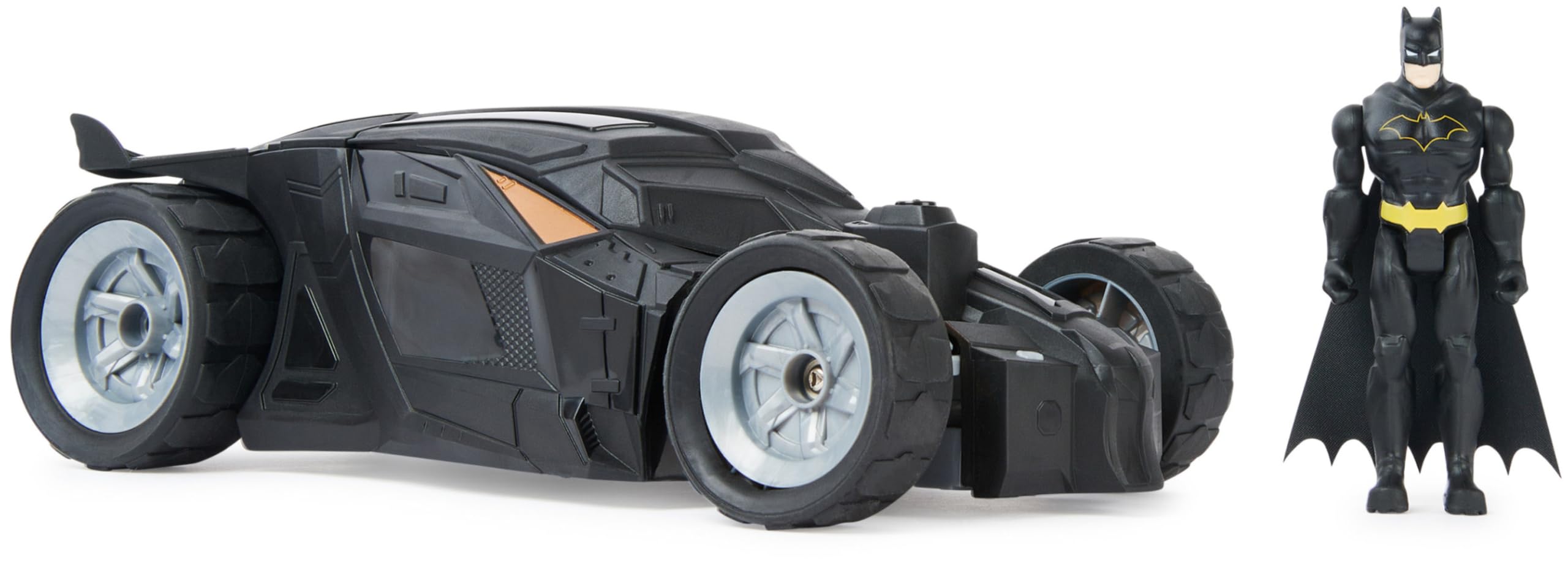 DC Comics - Batman Batmobile mit Fernsteuerung und Batman Figur (10cm) (2,4 GHz), einfach zu Fahren, kompatibel mit den Batman-10cm-Figuren, Maßstab 1:20, ab 4 Jahren