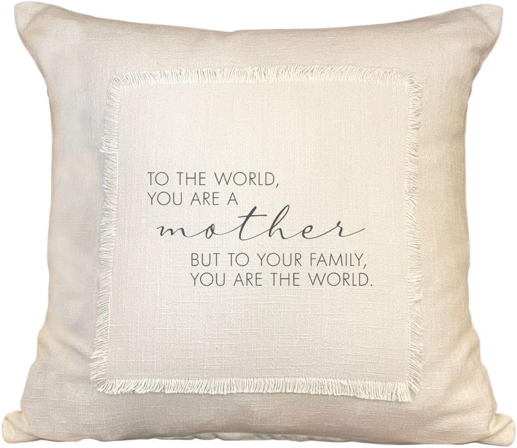 Second Nature By Hand Boho Chic Decorative 18x18 Pillow Cover - Unique Couch Accent for Living Room or Bed - Sofa Throw Pillow Case (Peaceful Mind, Grateful Heart)