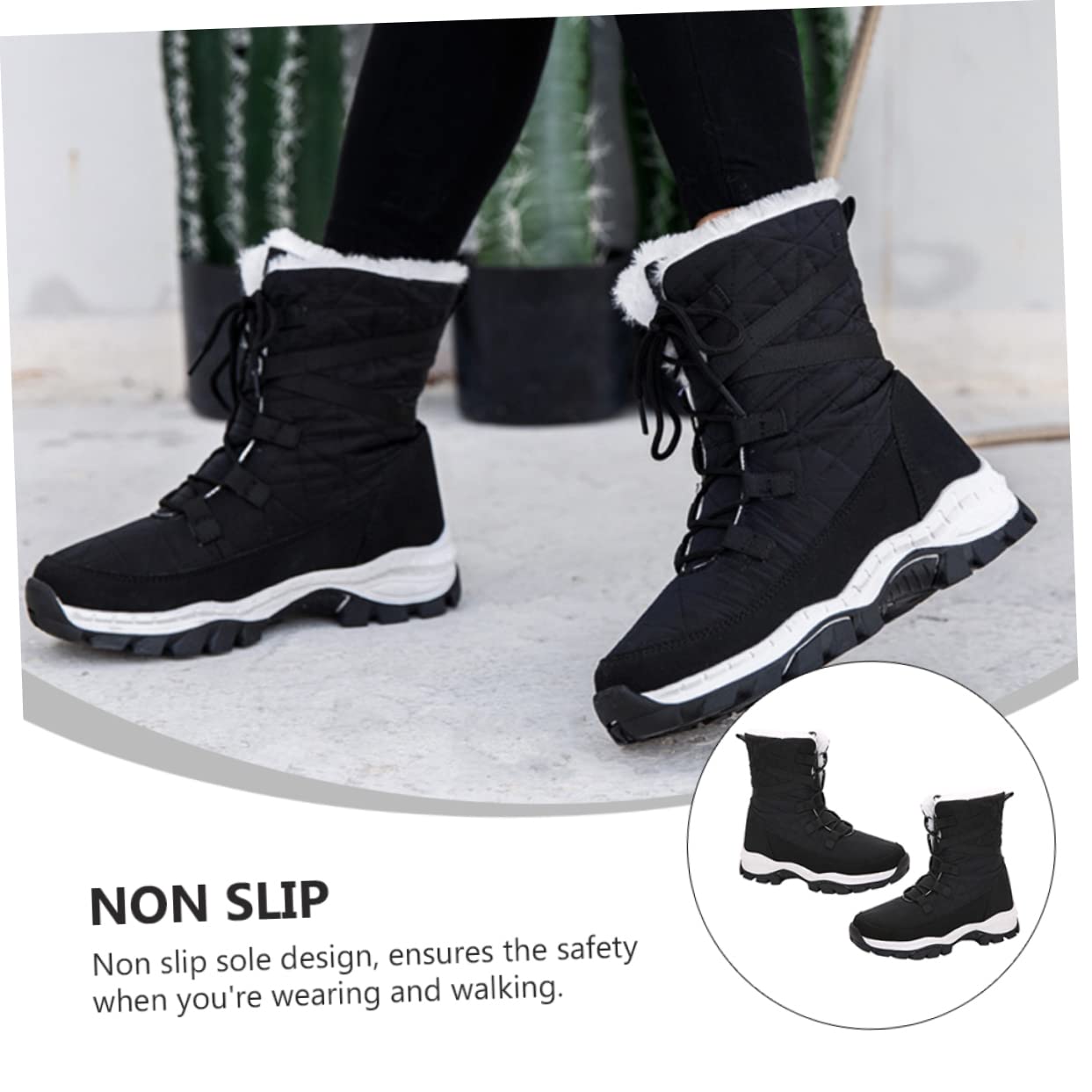 botas de nieve escarpines mujer bota mujer shoes for woman bota botas de zapatos de invierno para botines de nieve botas calientes de Black