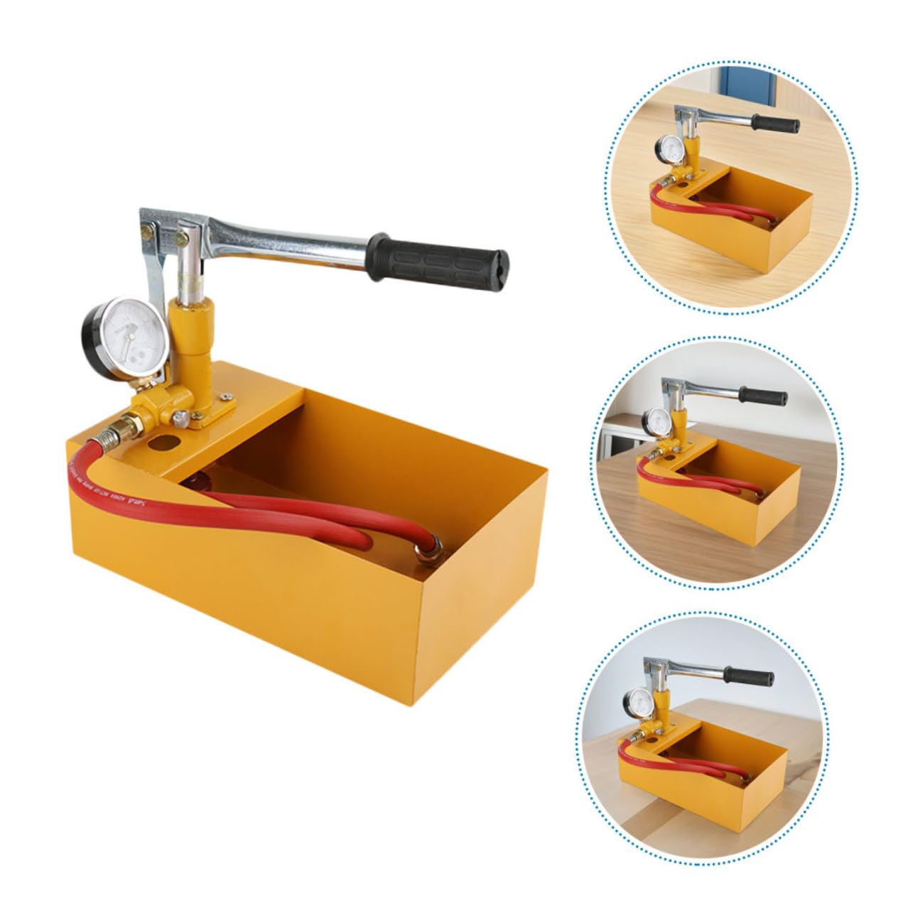 SOIMISS Pompe D’essai Hydrostatique Manuelle, Testeur de Pression pour Tuyaux D’eau et Pipelines, Alliage D’aluminium, 25kg, Chantiers Couleur Aléatoire