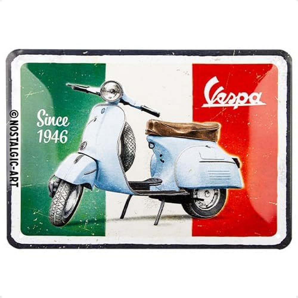 Nostalgic-Art Vintage Design. Retro Tin Sign, 15 X 20 Cm, Vespa – Since 1946 – Gift Idea For Scooter Fans, Made Of Metal, Vintage Design