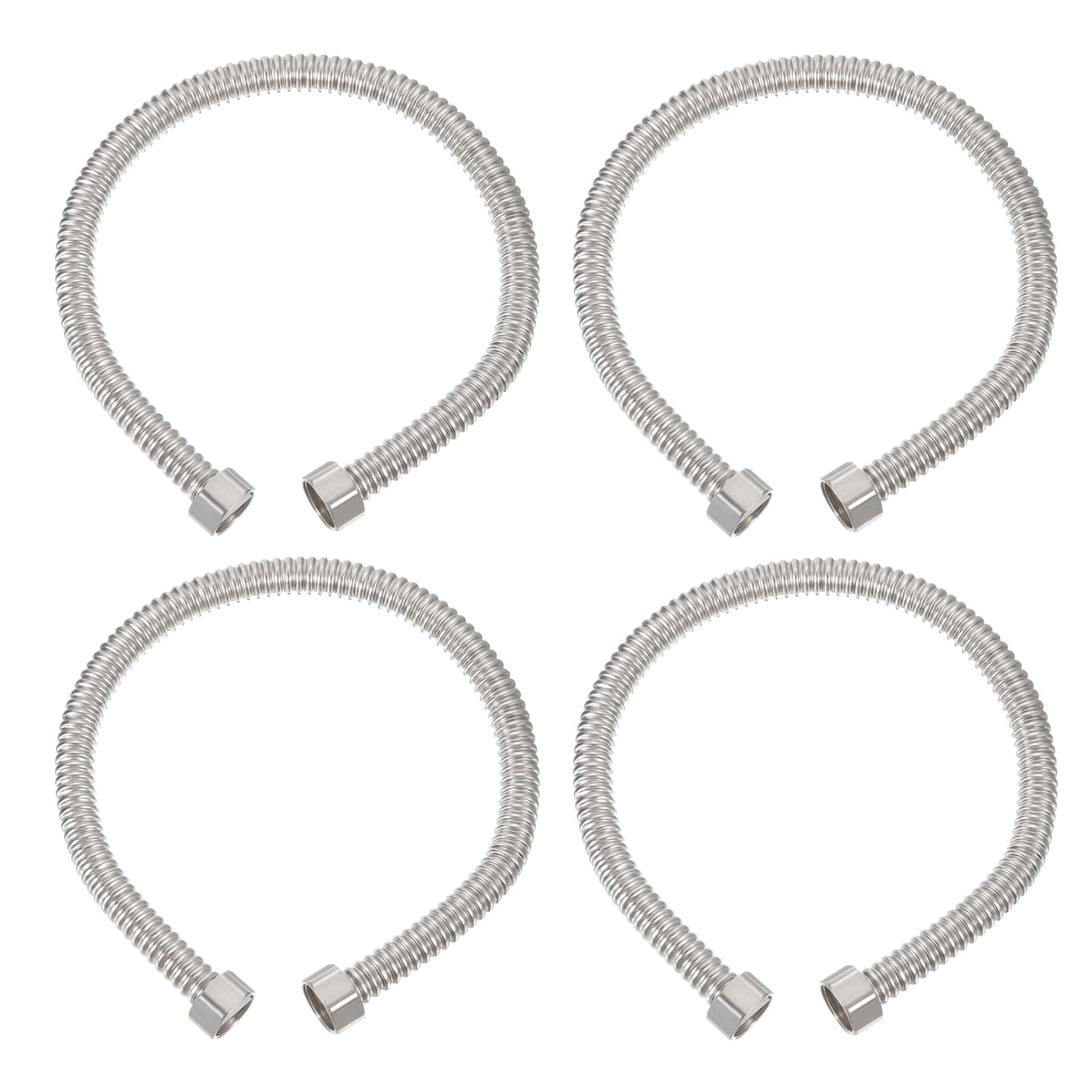 PATIKIL G1/2 x 19.68 Inch Flexible Stainless Steel Water Heater Hose