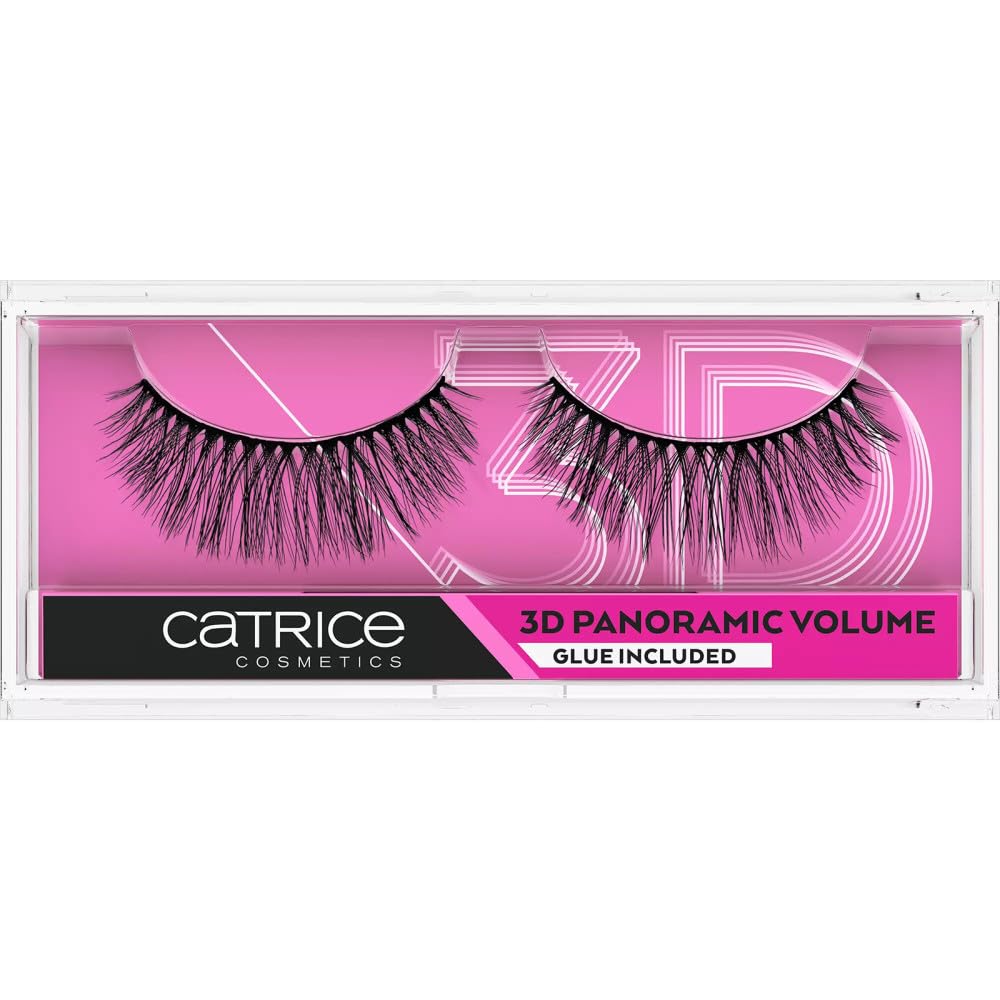 Catrice Lash Couture 3D Panoramic Volume Lashes, Black, Volume-Instant Result, Vegan, Microplastic Particles Free, Nano Particles Free (1 Pair)