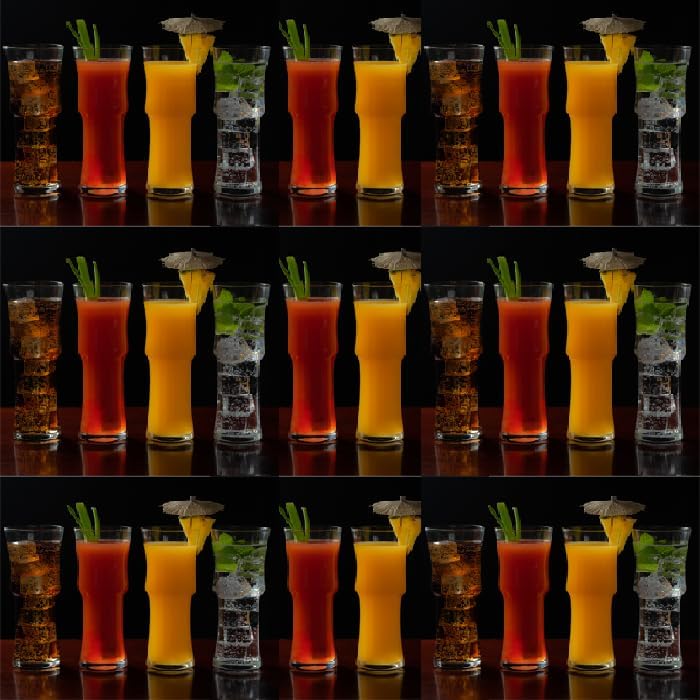 LEMONSODA Caja de 32 vasos de cóctel altos, juego de vasos de cóctel hechos a mano, vasos de barra alta para cerveza, jugo, té helado, vasos de