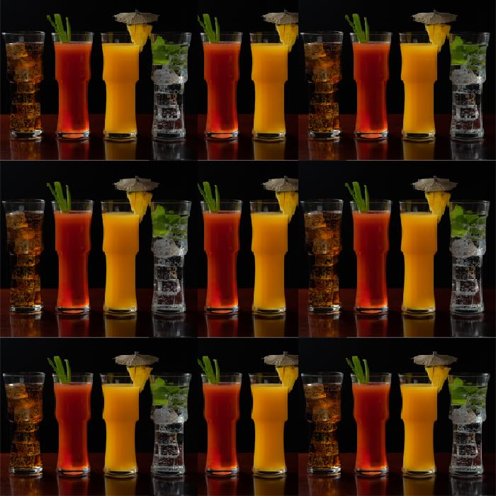 LEMONSODA Tall Cocktail Glasses Case of 32 - Handcrafted Cocktail Glass Set - Highball Bar Glasses for Beer