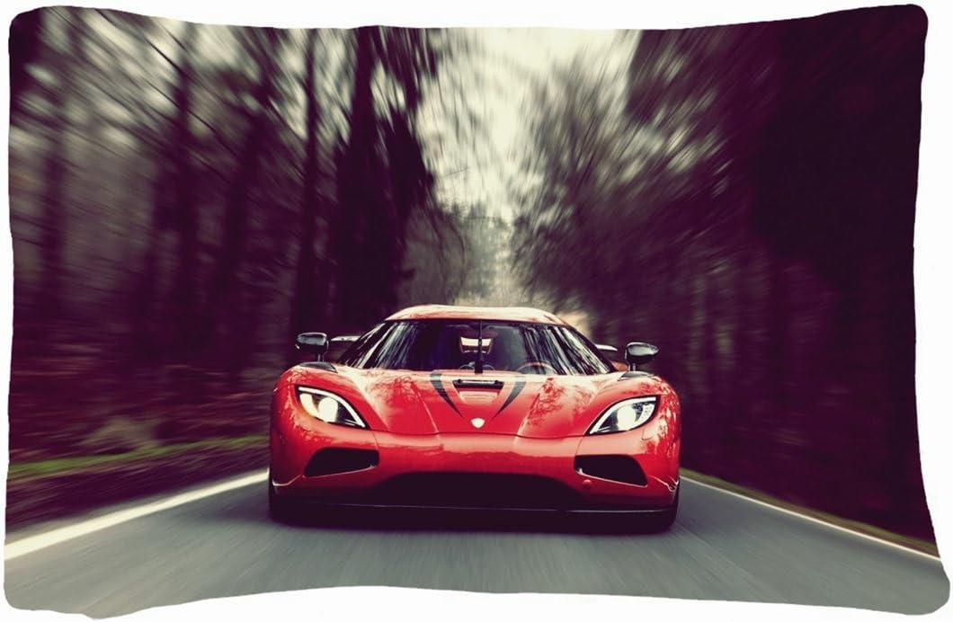 Microfiber Peach Standard Soft And Silky Decorative Pillow Case (20 26 Inch) - Nature Forests Nature Red Forests Cars Koenigsegg Roads Vehicles Koenigsegg Agera R Nature Forests