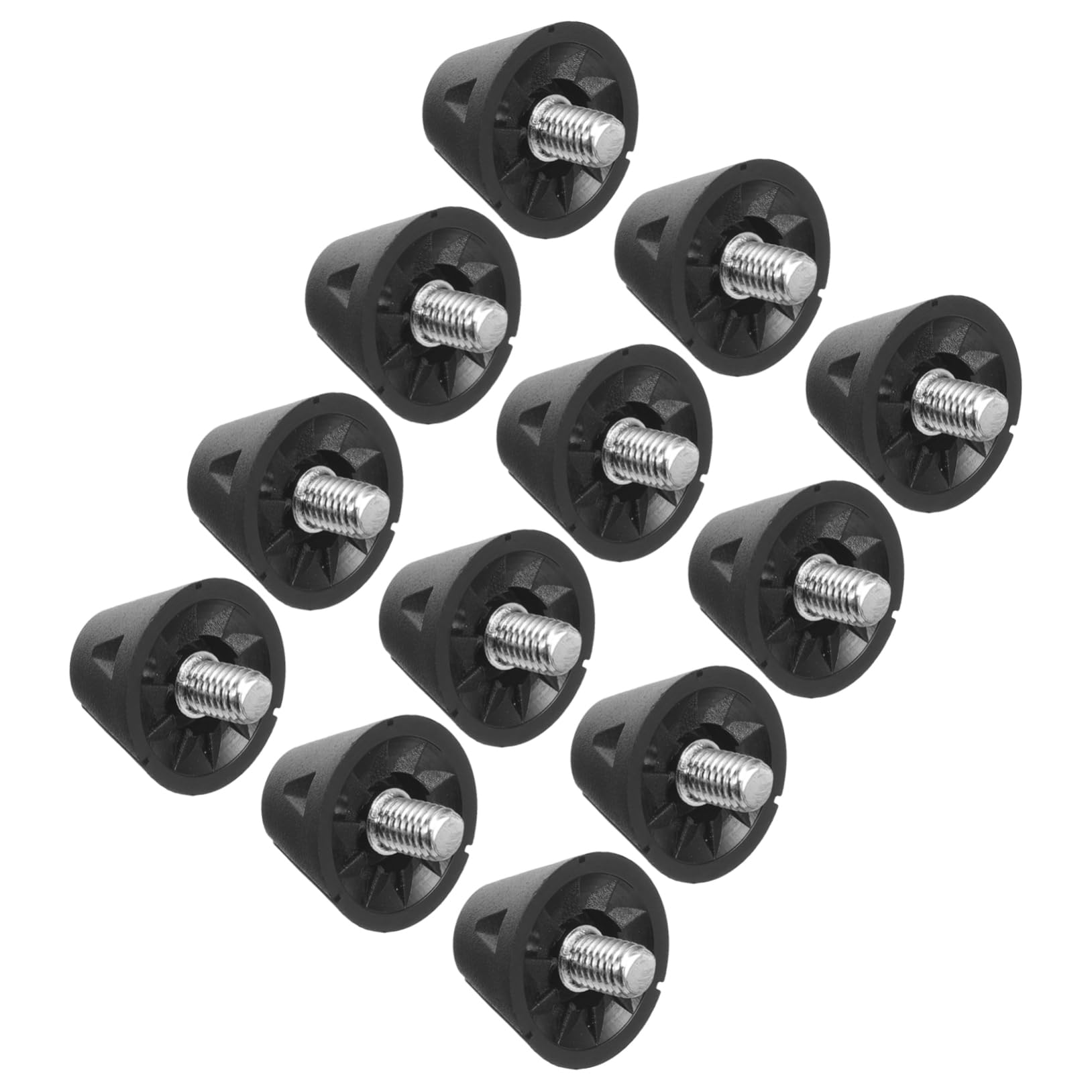 AOKWAWALIY 12pcs Football Spikes Running Shoes Soccer Shoes Track Spikes Shoes Cleats Shoes Spikes Shoes Replacement Spikes Sprinting Shoes Nails Football Shoe Cleats Tpu Black