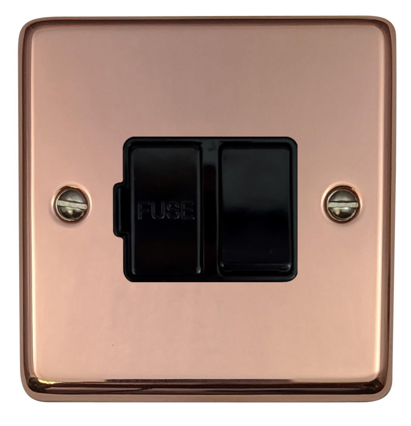 G&H Brassware Black Contour Copper Switched Fused Spur ( Switch) - Cbc57b