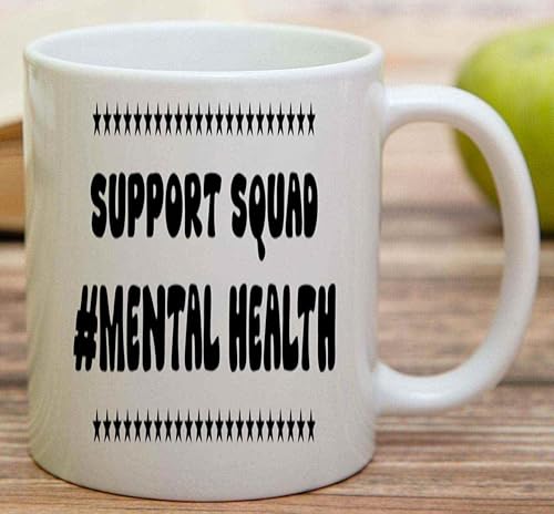 Miniatura 3 de Humorous Gift Mental Health Support & Encouragement Unisex Sweat - Lime Green Ribbon Quote - 11 Oz White Ceramic Coffee Mug