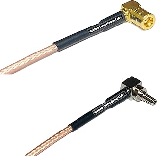 1 feet RG316 SMB Female Angle to CRC9 Male Angle RF Pigtail Coaxial Cable