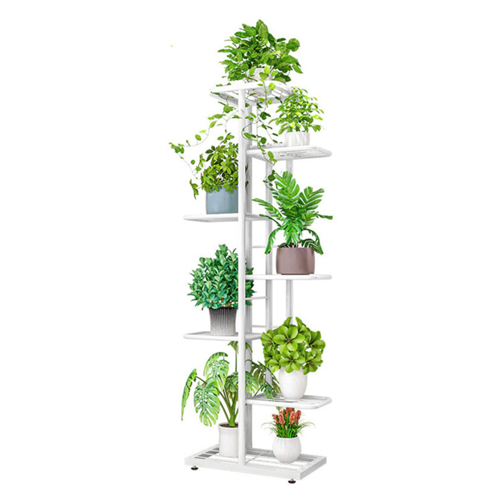 Espositore per Fiori da Esterno, espositore per Piante da Interno, Ripiani in Metallo per Piante, espositore per Piante in Metallo a 5/6/7 Livelli, espositore per fioriere, Organizer per rip