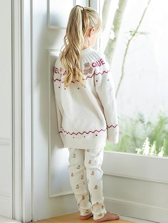 ジェラートピケ HOLIDAY ノルディック ベア ロングパンツ ホワイト ジェラートピケ HOLIDAY ノルディック ベア ロングパンツ
